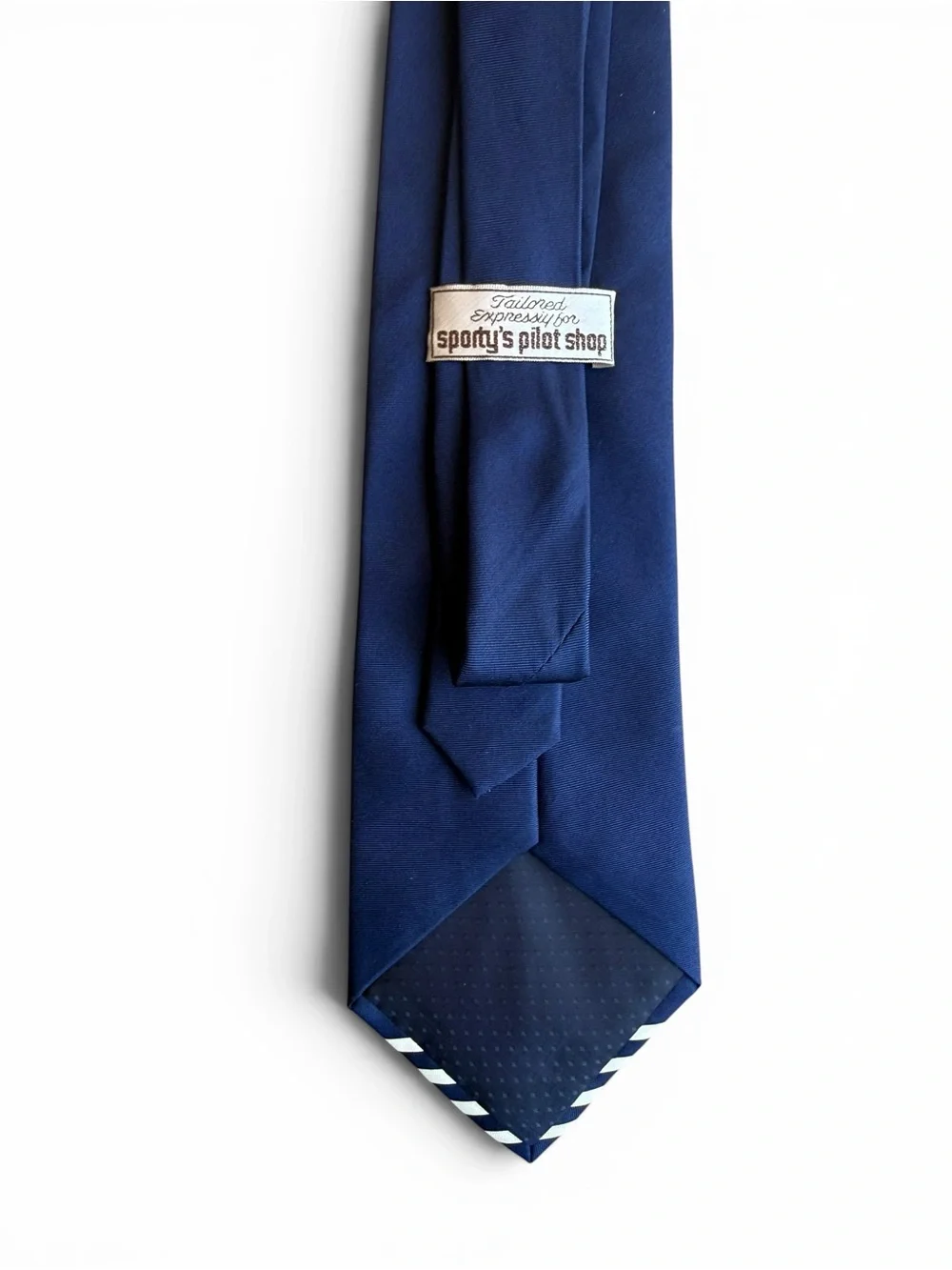 Vintage Aviation Runway Navy Blue Graphic Silk Tie